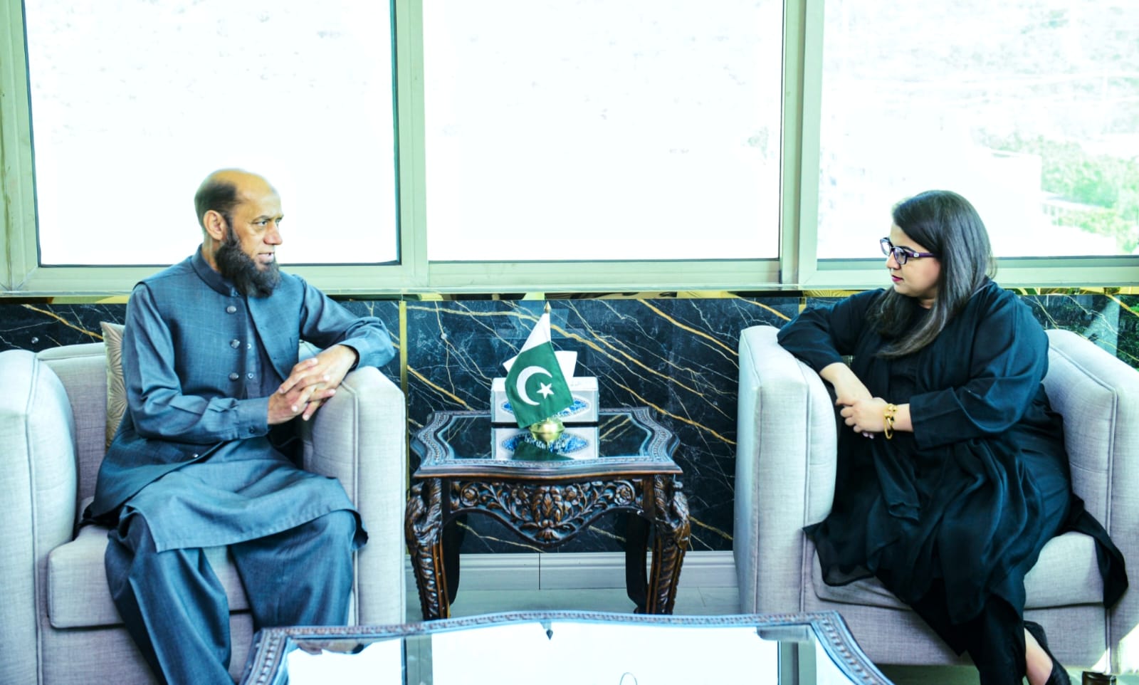 Chairman PTA Meets State Minister for IT & Telecom