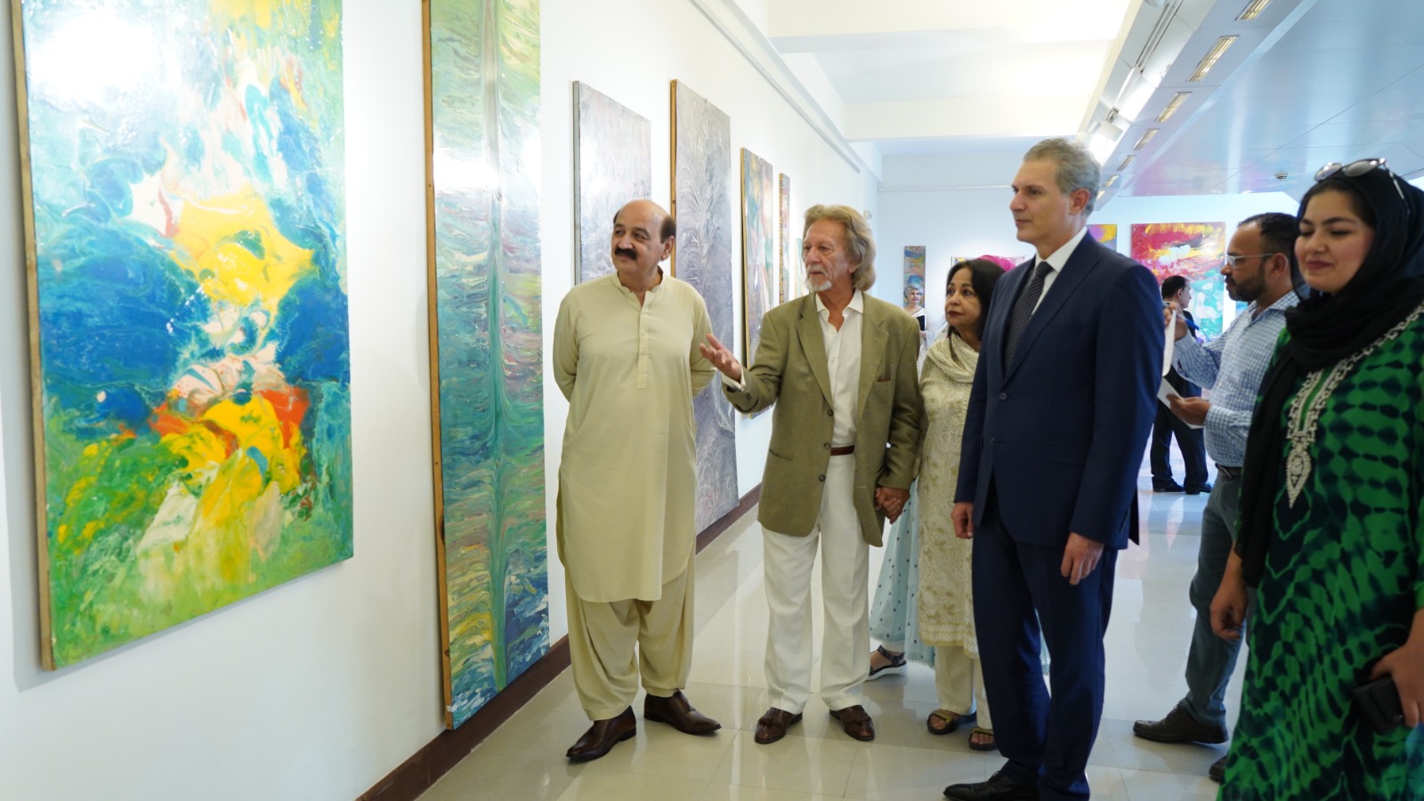 “Dances with Colours” Art Exhibition Showcased Abstract Expressionist Paintings by Sherzada Khalid Iqbal at Pakistan National Council of the Arts (PNCA) Islamabad