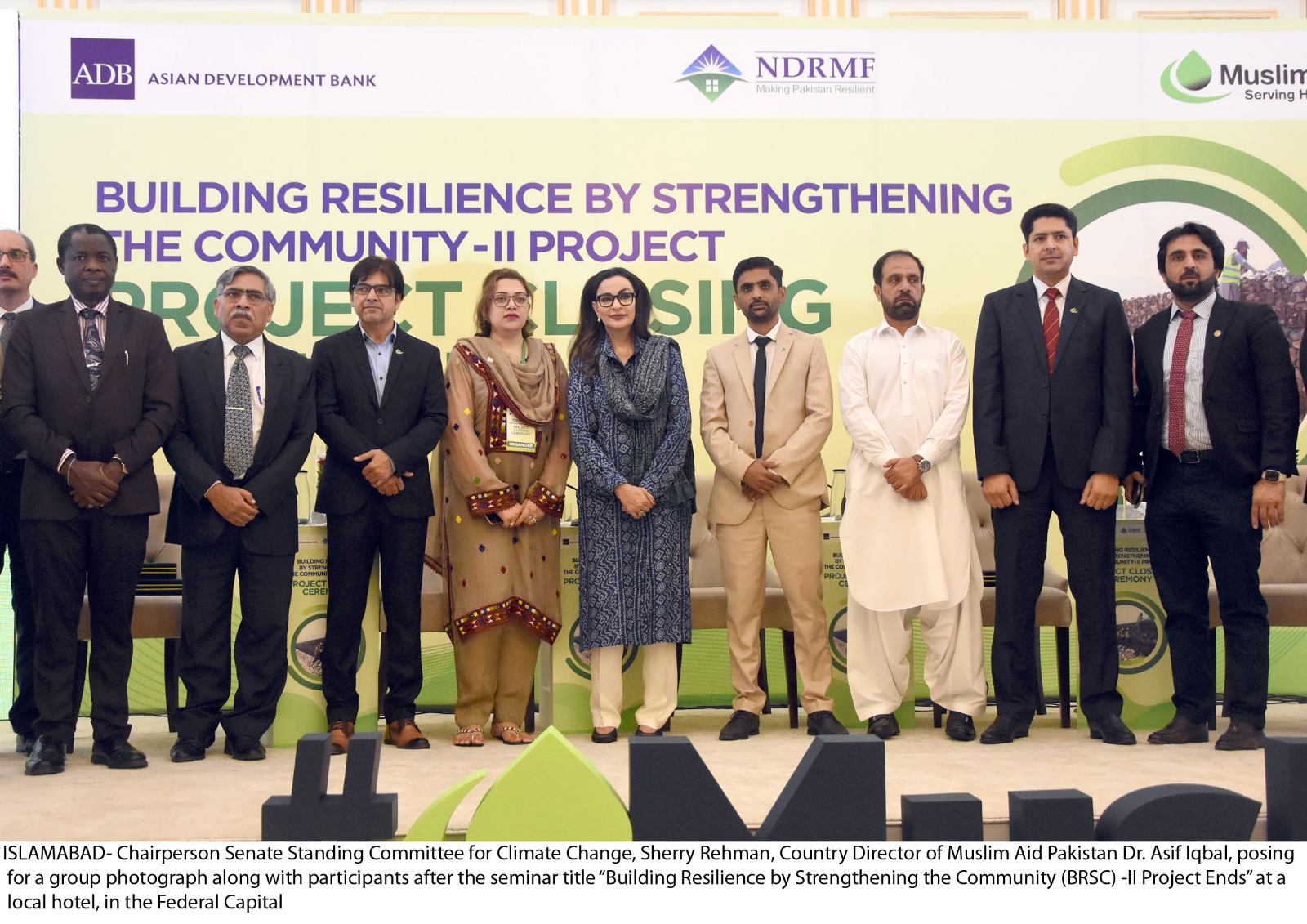 Sherry Rehman and Dr. Asif Iqbal Attend Seminar on ‘Building Resilience by Strengthening the Community’ in Islamabad