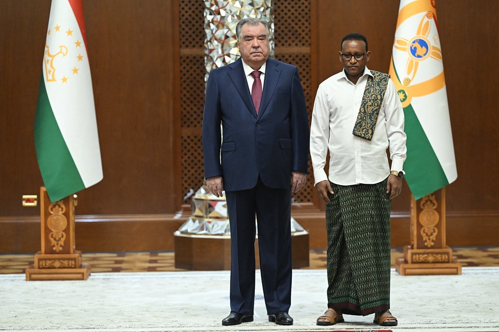 Ambassador Dr Jemal Presents His Credentials to President of Tajikistan