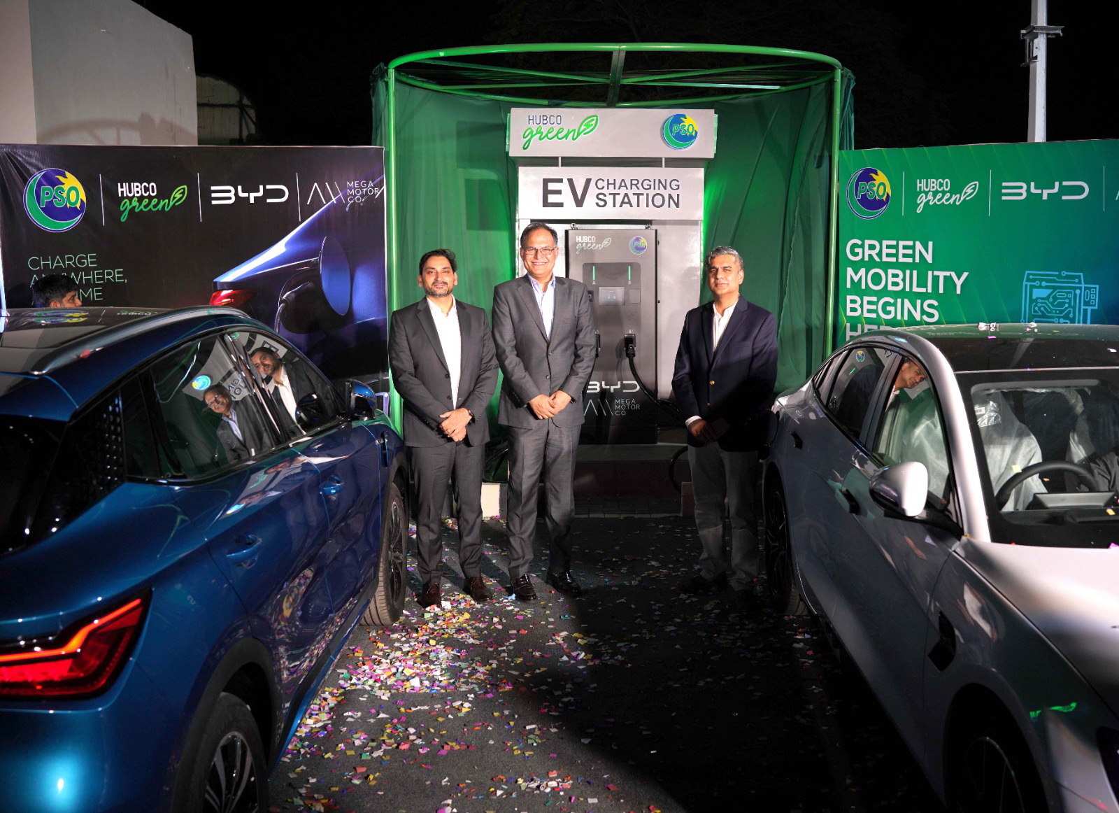 HUBCO Green expands its NEV charging network to Lahore-Islamabad Motorway in partnership with PSO