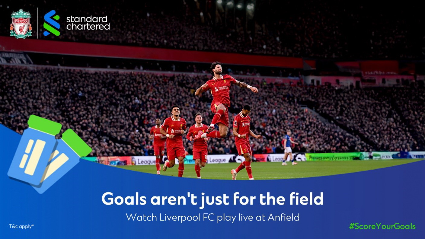 Standard Chartered Pakistan launches ‘Score Your Goals’ campaign offering clients a chance to experience Liverpool FC Live at Anfield