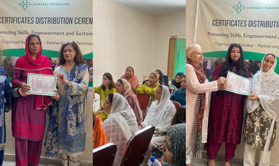 Empowering Young Women through Skills Development: Certificate Distribution Ceremony at Incubation Centree