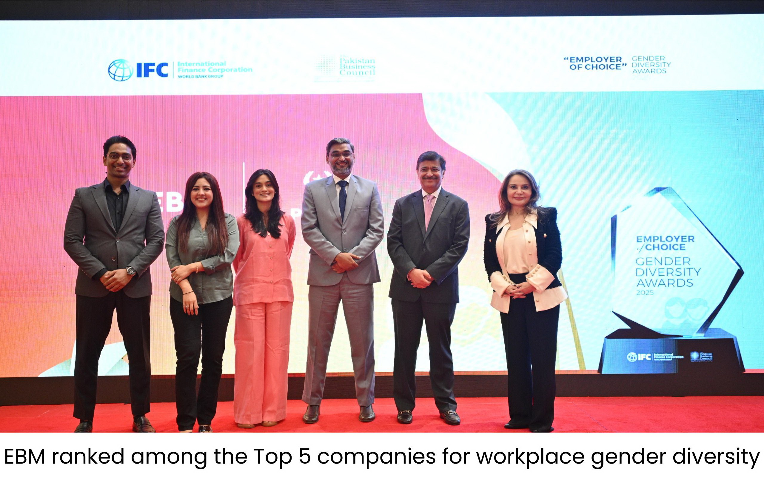 EBM ranks 5th on “Employer of Choice” Gender Diversity Awards Top 10 List