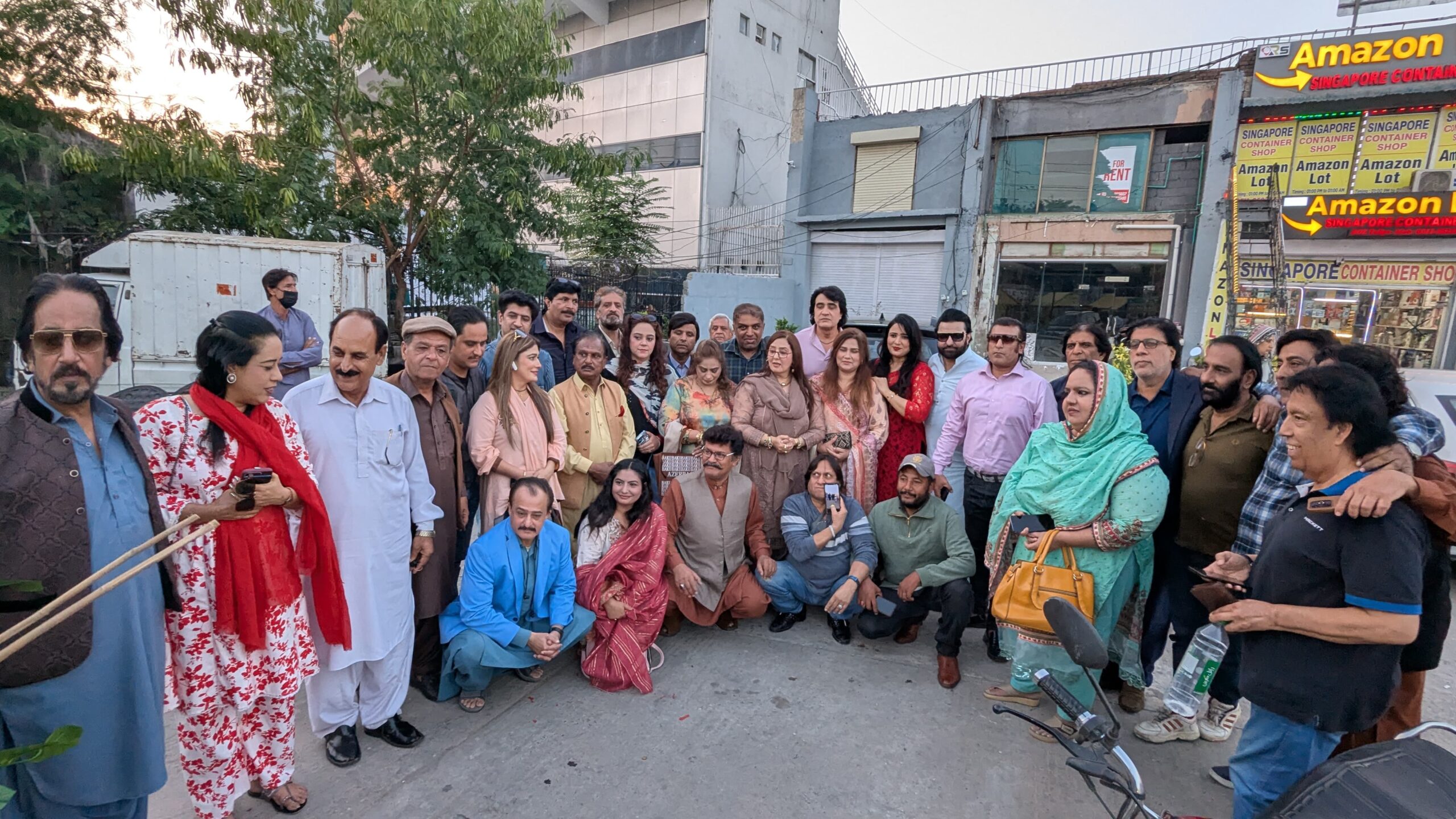 Renowned director and writer Asma Butt presiding over the meeting held to address the issues faced by artists from the twin cities.