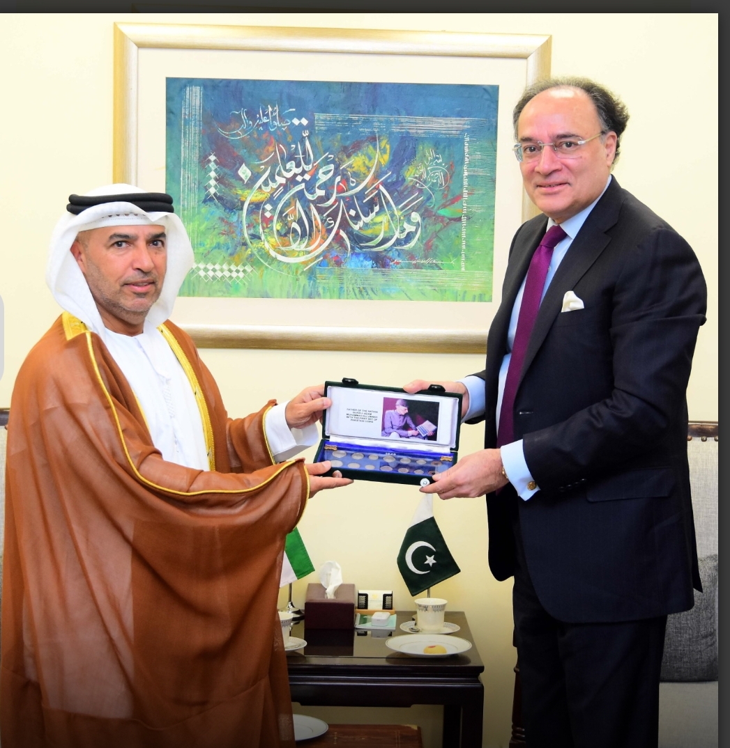 Ambassador H.E. Salem M. Salem Al Bawab Al Zaabi Calls on Finance Minister Muhammad Aurangzeb to Boost Trade, Investment and Visa Ties