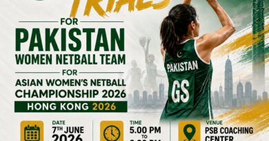 Pakistan women’s netball trials set for June 7 in Karachi