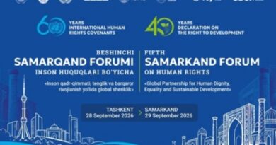 The 5th Samarkand Forum on Human Rights to take place on September 28–29th